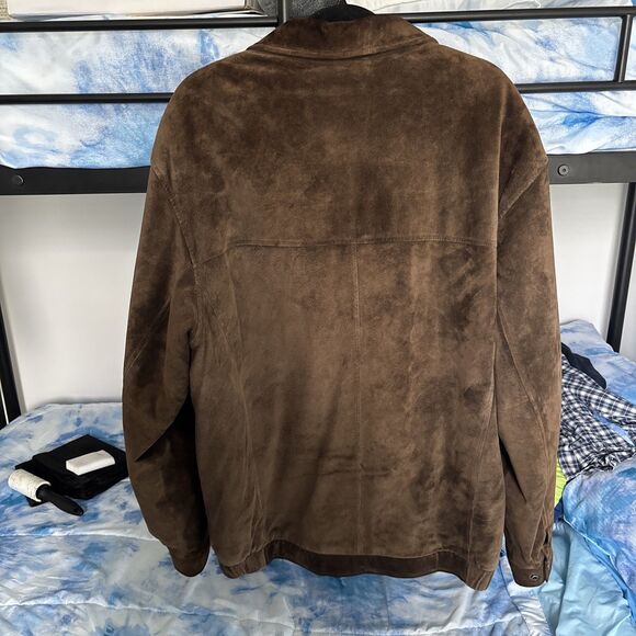 Roundtree & Yorke Men’s Genuine Leather Zip Up Jacket Size LT 9/10 Condition - Picture 4 of 8